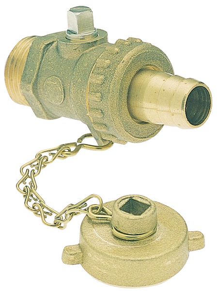 Сливной шаровой кран для котла PN 10 в сборе.